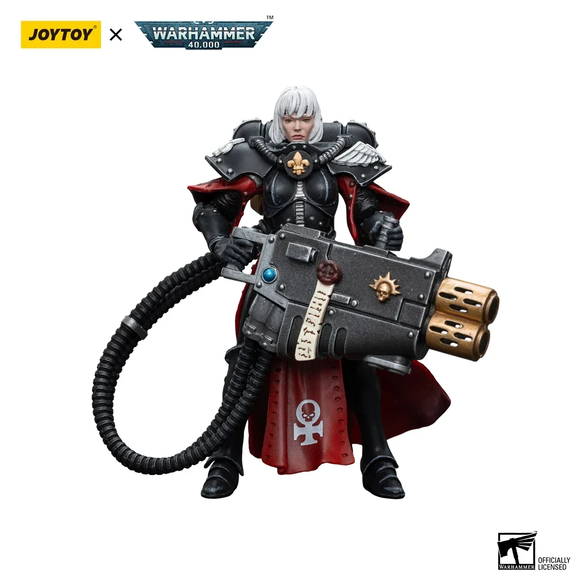 JOYTOY Warhammer 40k 1/18 Action Figures Anime 10.7cm Adepta Sororitas Team Retributor with Heavy Flamer Collection Model Toys