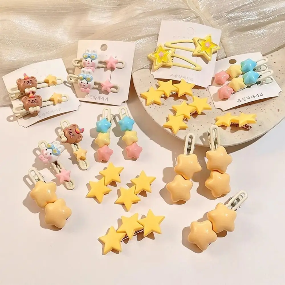 Alloy Star Hair Clip New Fairy Hair Accessories Y2K Hair Clip Sweet Dopamine Banger Clip for Girls