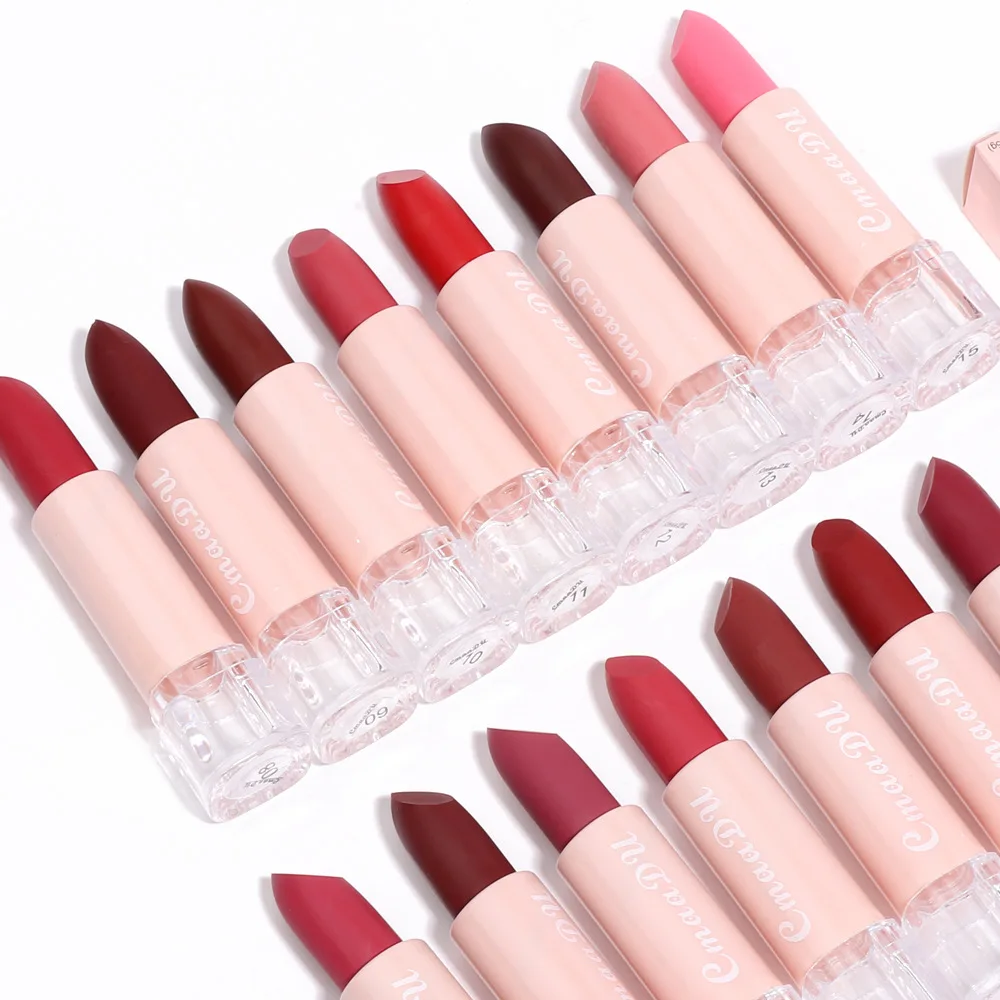 15 Colors Matte Lipsticks Waterproof Long Lasting Sexy Red Lip Stick Makeup Brown Velvet Pigments Lip Tint Profissional Cosmetic