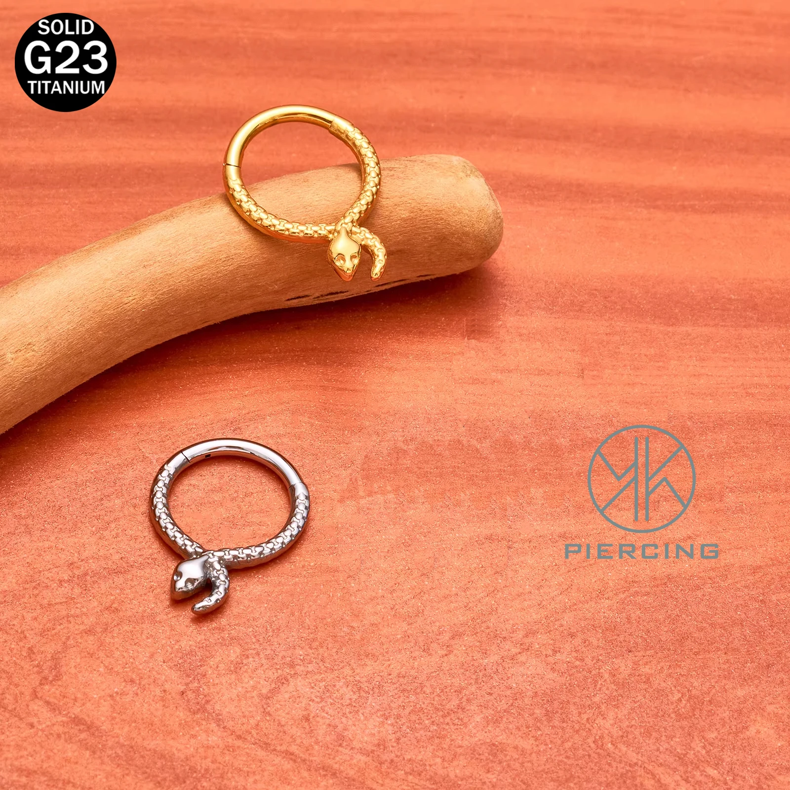 G23 Titanium Piercing Clicke Nose Rings Snake Septum Ring Hoop Piercing Cartilage Clicker Tragus Earrings Body Jewelry