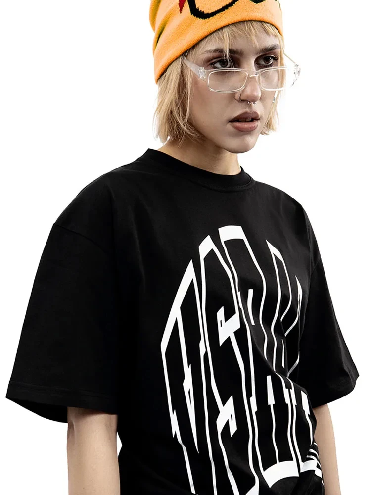 Men Tshirt Letter Cotton Fashion Y2k Vsrap Printed Oversized Tees Top Harajuku Korean Streetwear Graphic Hip Hop Unisex Clothing