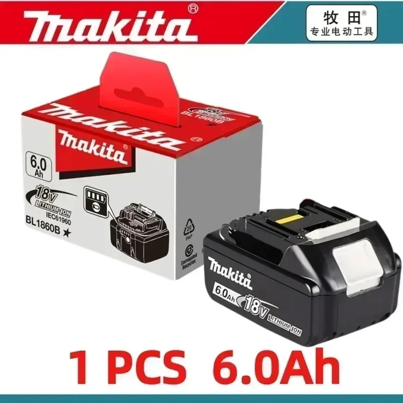 Echte 6Ah Voor Makita BL1860 18V Batterij Power Tools Li-Ion Vervanging LXT BL1850 BL1840 voor 18V Schroevendraaier met BMS TPCELL