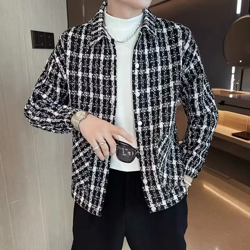 Мужское клетчатое пальто, зимняя распродажа куртки для мужчин, белая роскошная дизайнерская дешевая распродажа, одежда высокого качества, мода 2025 года, эстетика Y2k