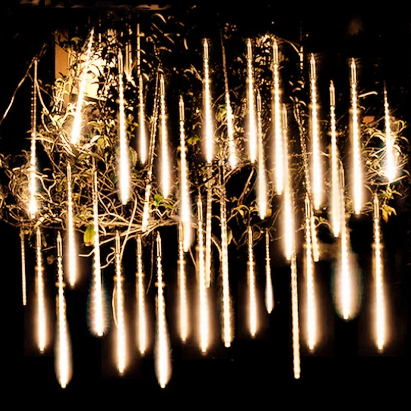 Meteor Shower LED DegradLights, 8 Tubes, Guirxiété, Sapin de Noël, Lumières extérieures, Vacances, Mariage, Jardin, Rue, Rideau