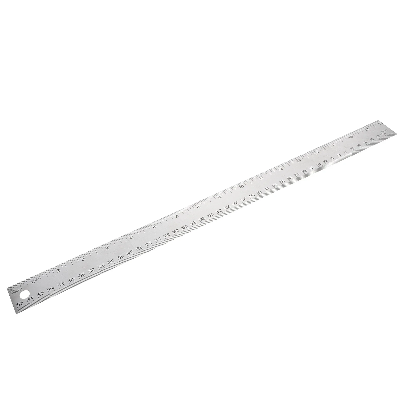 Régua de aço inoxidável com suporte de cortiça macia 30cm, ferramenta de medição de escala métrica para escola, escritório, desenho, educação