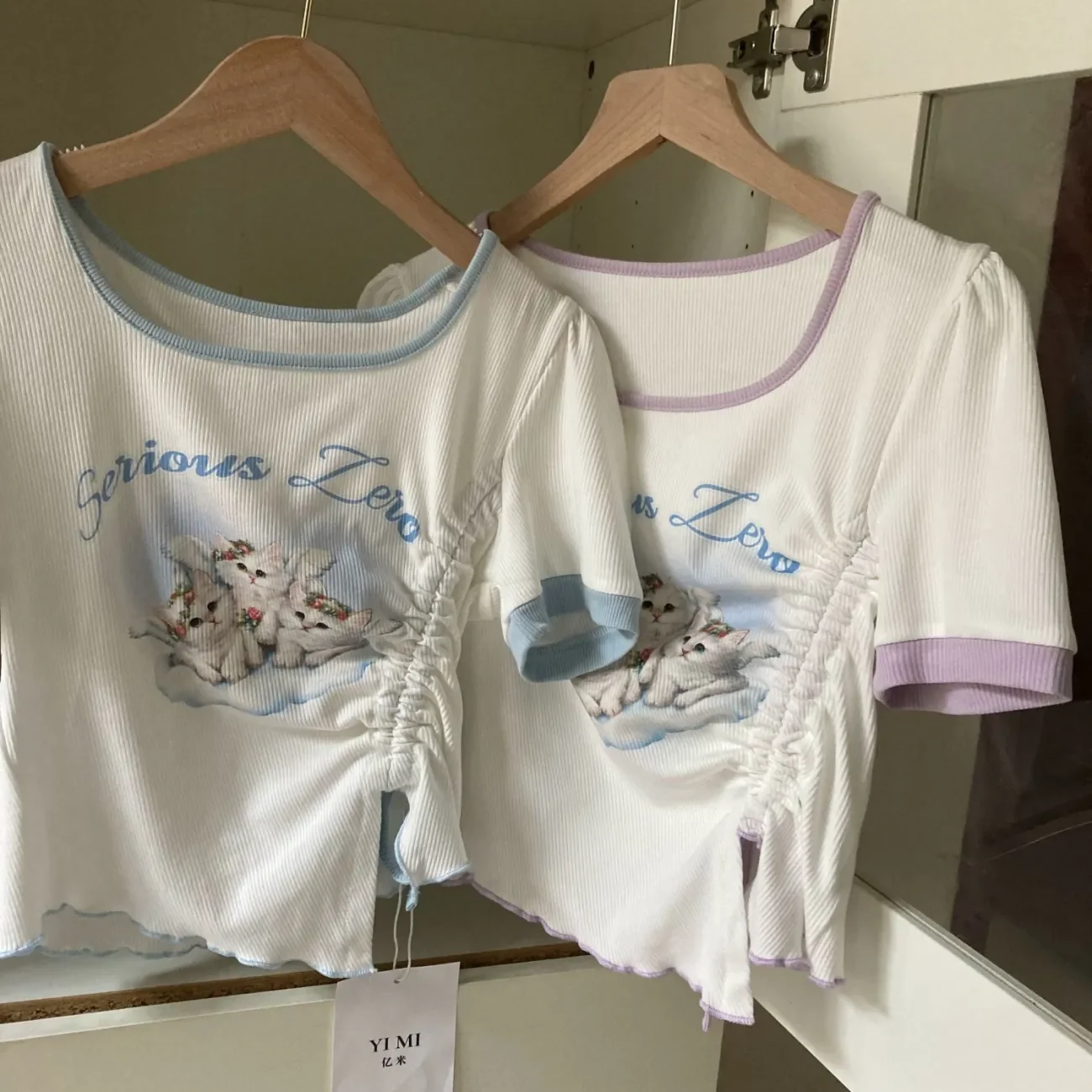 

Футболка женская с коротким рукавом и бантом, в стиле Харадзюку