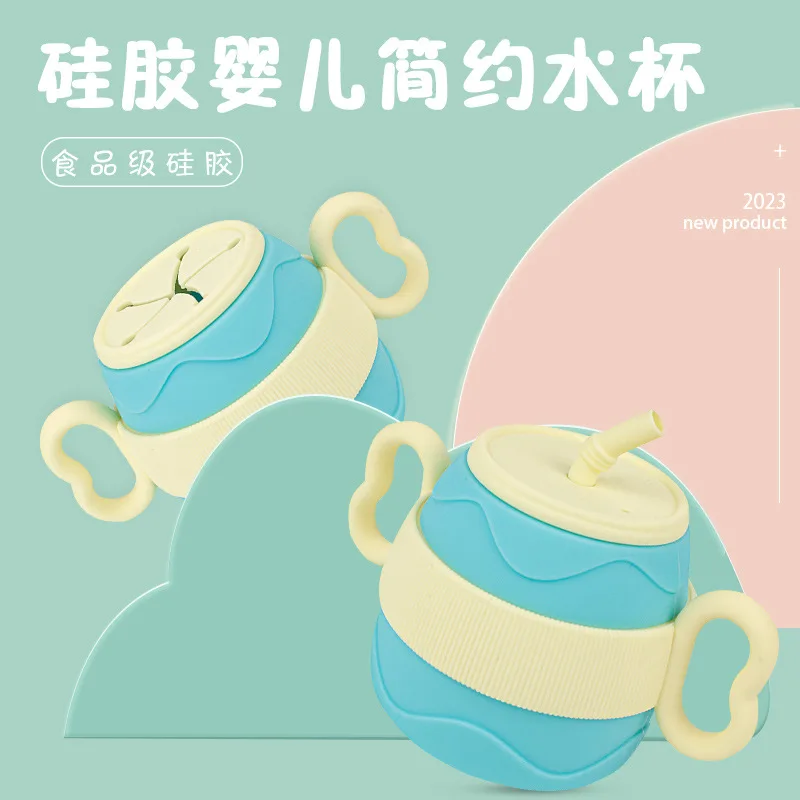 Baby Feeding Cups Portable Drinkware Sippy Cup Solid Food Container Snack Cup Toddlers Learning Cups Newborn Supplies Feeding