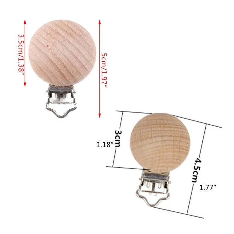 20 teile/los Holz Nippel Clip Holz Schnuller Clip Diy Clip Ketten Baby Beißring Schnuller Verschluss G99C