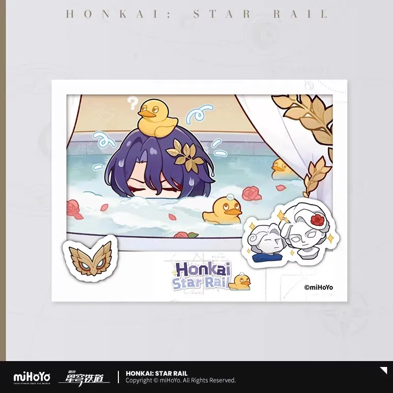 [Genuine] miHoYo Game Honkai Star Rail Pom-Pom Photobook Series Lmitation Polaroid Anime Ornament Cartoon Prop Cosplay Xmas Gift 5