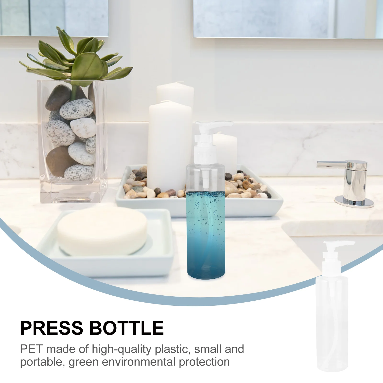 

10pcs Empty Lotion Pump Bottles 200Ml Clear Refillable Containers Durable Travel Dispenser For Shampoo Soap Cream Oil