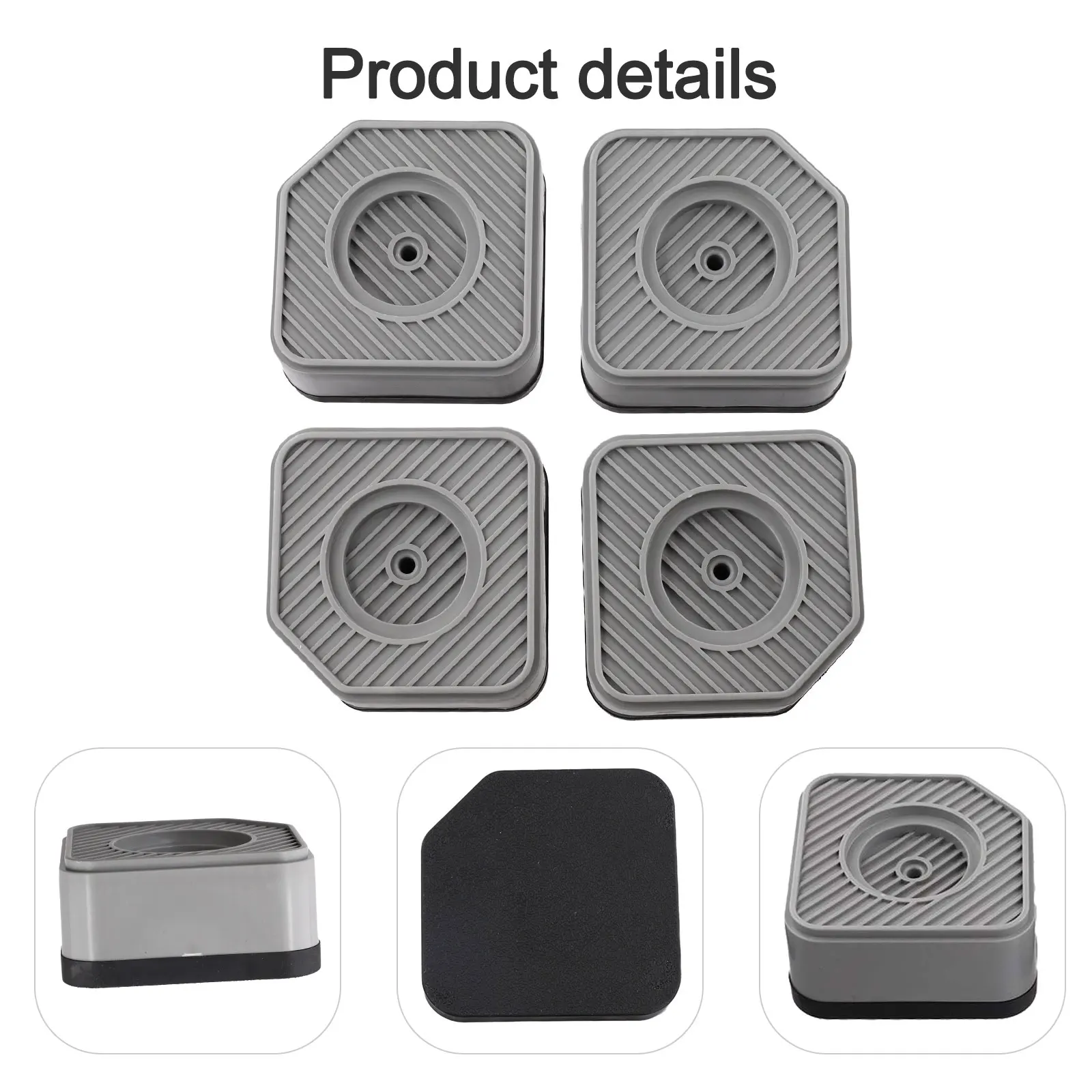 Space Optimizing Furniture Risers Adjustable Furniture 9.5 X 9.5 X 9.5 Cm Furniture Height Enhancer Effective For Cleaning
