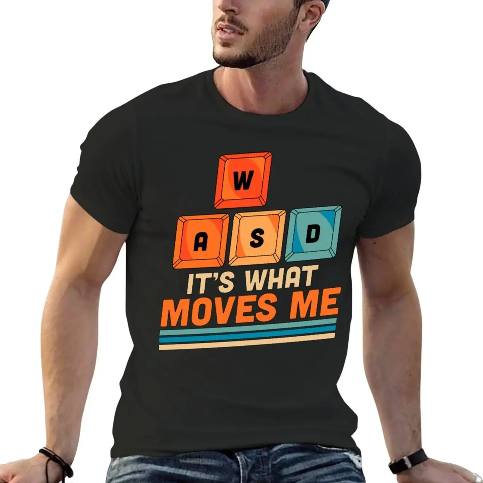 

WASD PC Gamer Gifts Video Gaming WASD It's What Move Me T-Shirt designer shirts basketball graphic tees men clothes