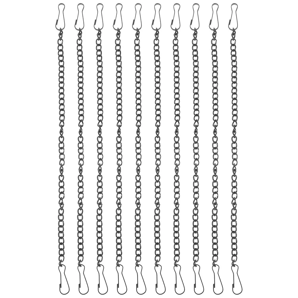 

10Pcs Black Iron Hanging Chains for Plant Hangers Poster Signs Banners Chalkboards Garden Outdoor Indoor Use Heavy