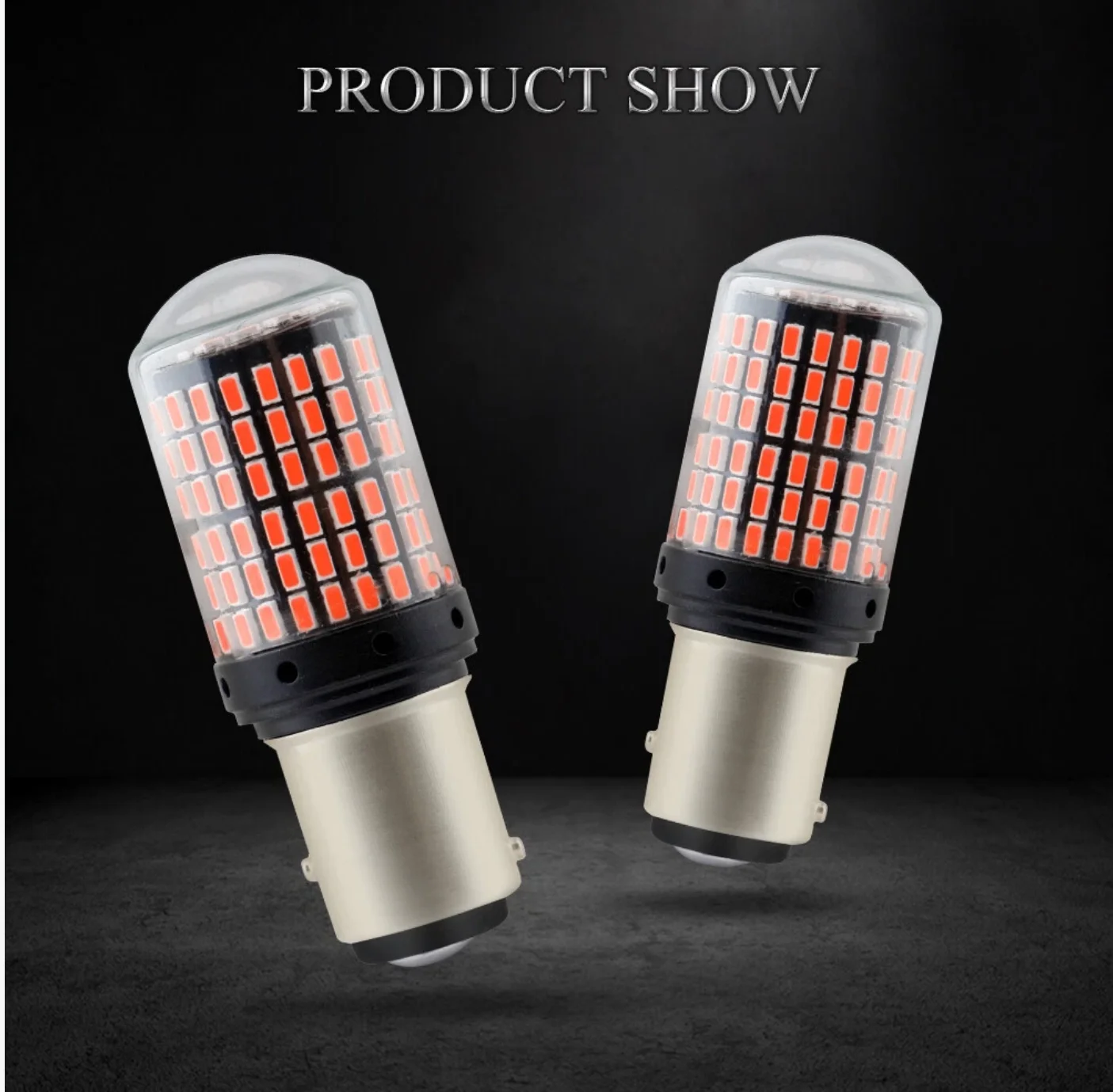 2개 레드 P21W 1016 94 BAY15D 1157 7528 LED 3014 144SMD 자동차 브레이크 전구 12V