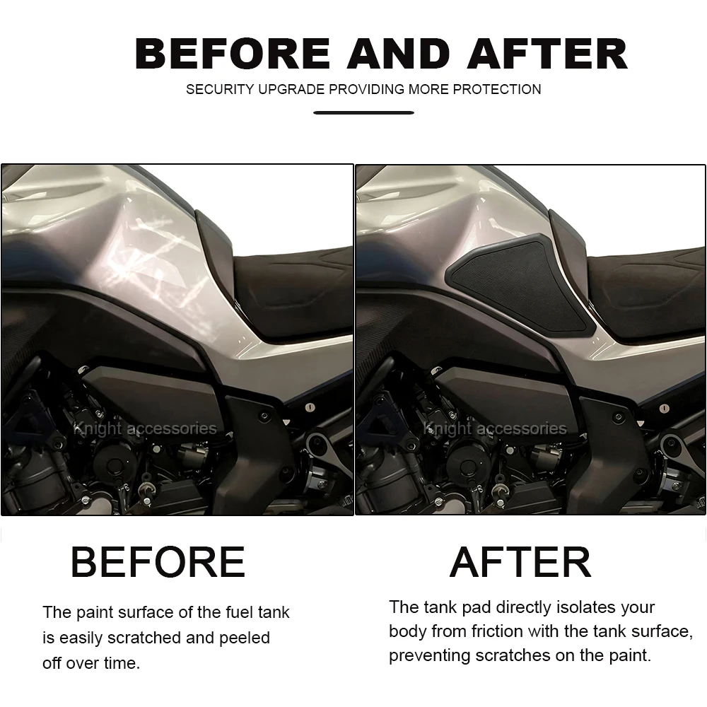 For TRACER 7 Tracer 7 GT 2025 Motorcycle Non-slip Side Fuel Tank Stickers Waterproof Pad Rubber Sticker