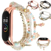 Pulsera de repuesto elástica para mujer para Xiaomi Mi Band 10 9 8 correa de joyería Mi band 7 6 pulsera para Xiaomi Mi Band 5 4 cinturón
