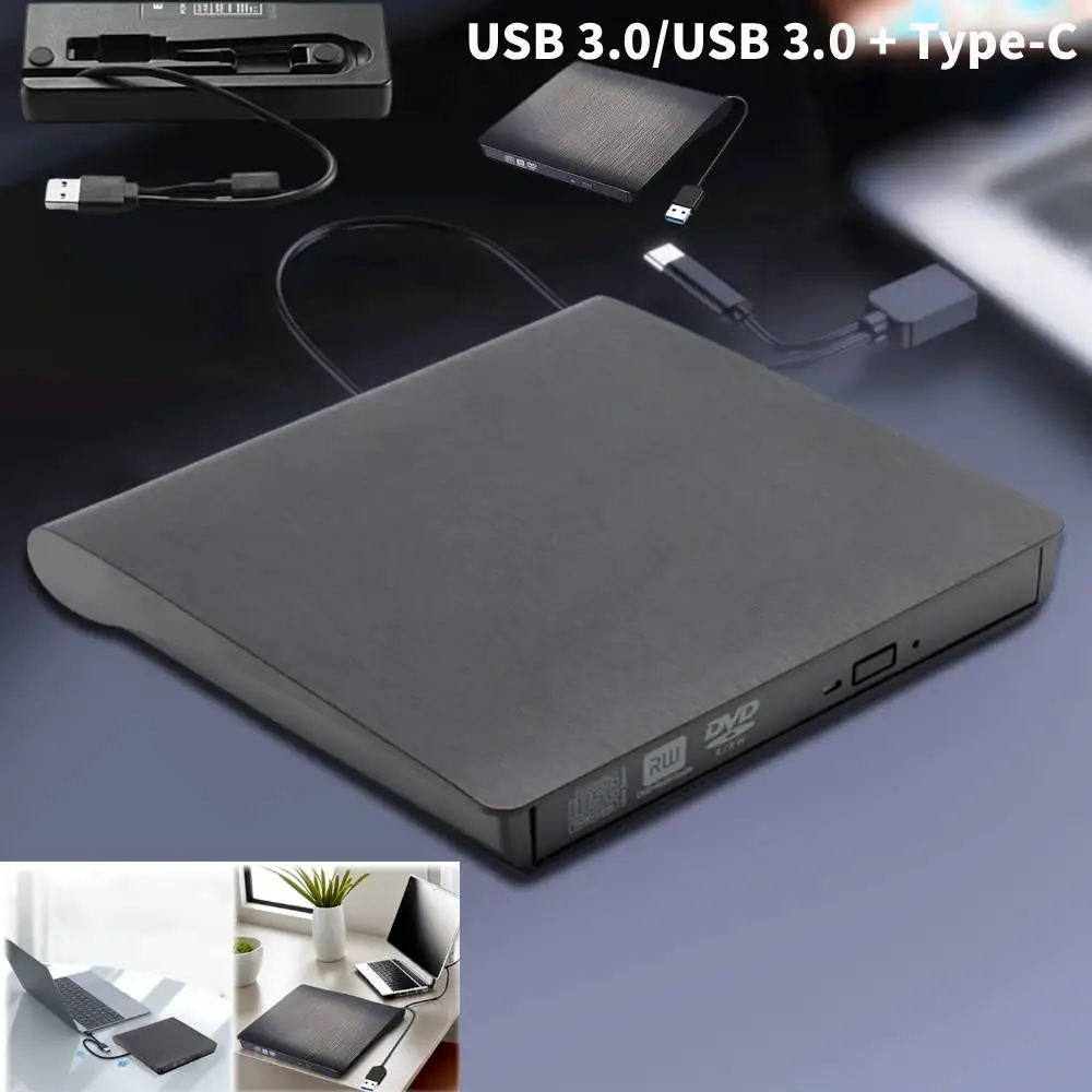 USB 3.0/Type-C Optical Drive Case 9.5mm/12.7mm Slim DVD External Enclosure SATA To USB CD ROM ODD Case Box for Laptop Desktop PC