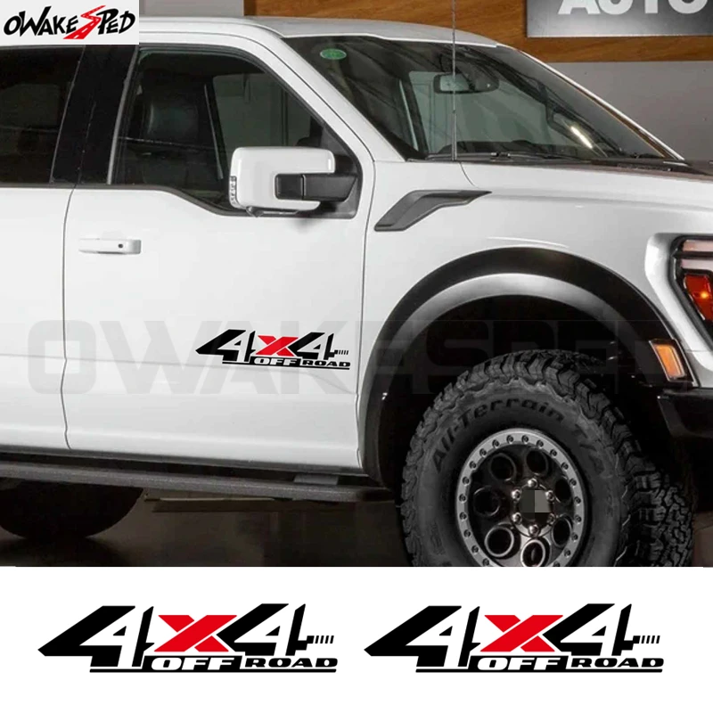 

4X4 OFF ROAD For Ranger Raptor F-150 Hilux D-MAX Silverado Ram GMC Car Stickers Auto Vinyl Film Pickup Decals Car Accessories