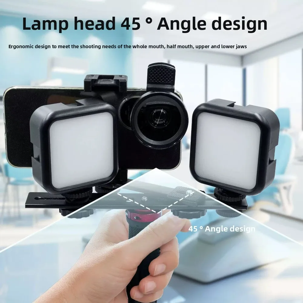 

Oral Photography Light, Portable Bluetooth LED Lamp for Dental Intraoral Shooting, Handheld Fill Light for Mobile Phone Camera