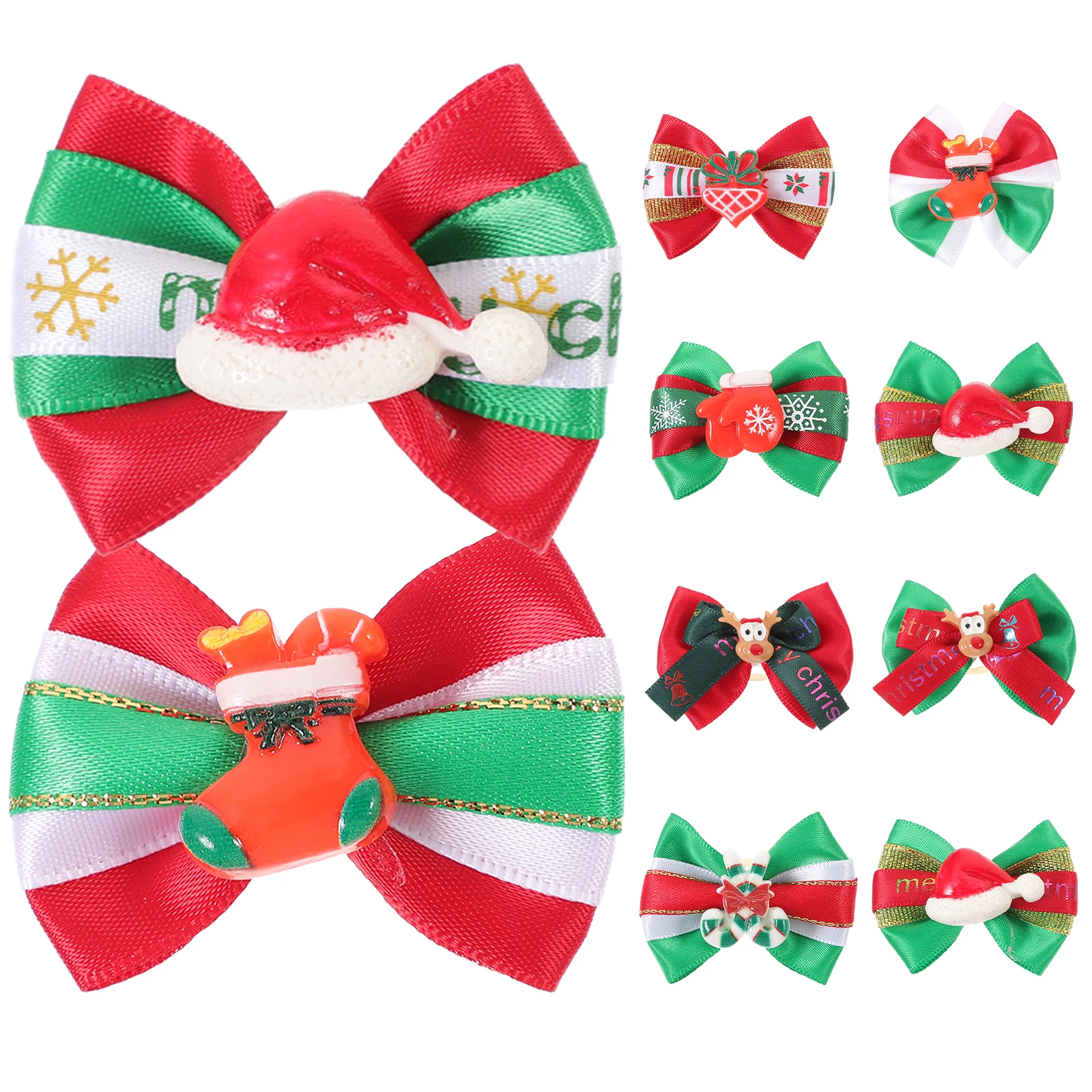 

10 Pcs Tag Pet Headgear Dog Hair Accessories Ties Bows Clips Hairpin for Newborn