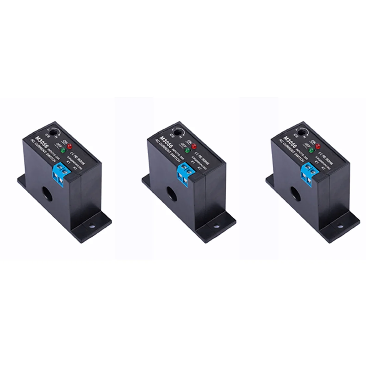 FUFU 3X 電流検出スイッチ誘導リレー AC リンケージデバイス Plc 信号オーバーリミットクローズ AC 0.2-30A (NC M3056)