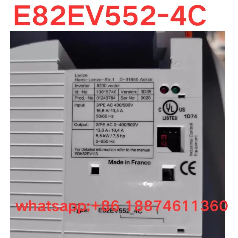 Second-hand test OK 8200 frequency converter E82EV552-4C 5.5kw, 380v  Negotiate with me