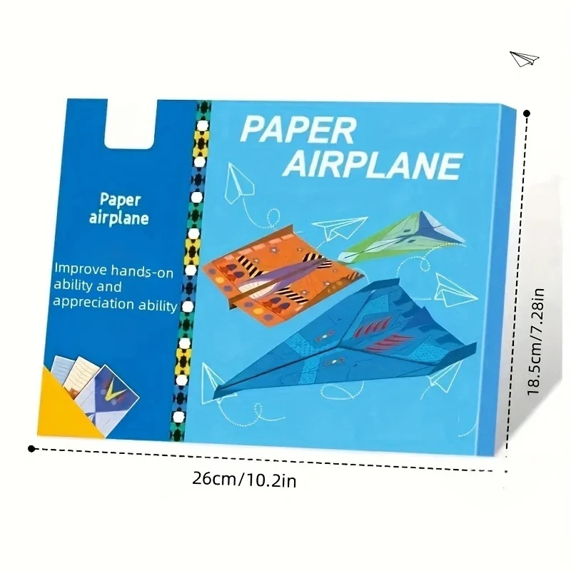 Kit di giocattoli per aeroplani di carta origami colorati 12 stili 36 fogli Giocattoli artigianali per aeroplani di carta 3D fai da te per bambini Regalo creativo fatto a mano