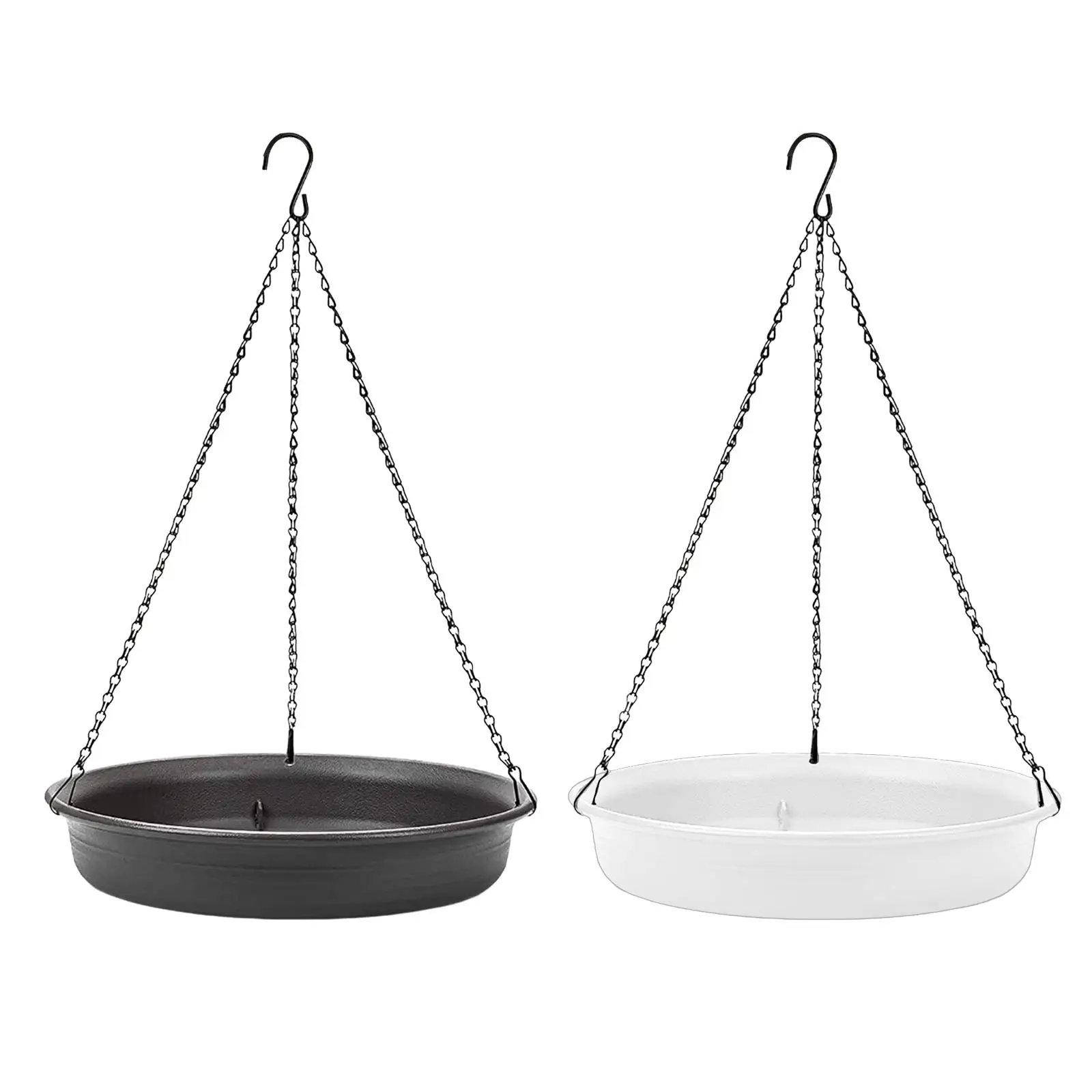 Metal, Hanging Bird Feeder Food Platform, Durable Chains, Seed Tray, for Outdoors Backyard Patio Porch