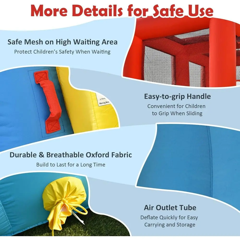 Dmuchana Zjeżdżalnia Wodna, Podwójna Zjeżdżalnia Gigantyczny Park Wodny Domek do Skakania z Wspinaczką, Basen z Wodą, Dmuchane Zjeżdżalnie Wodne