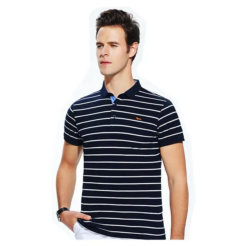 

New Men Summer Polos Shirts 100%Cotton Short Sleeve Harmont Soft Casual Slim Fit Blaine Shirt