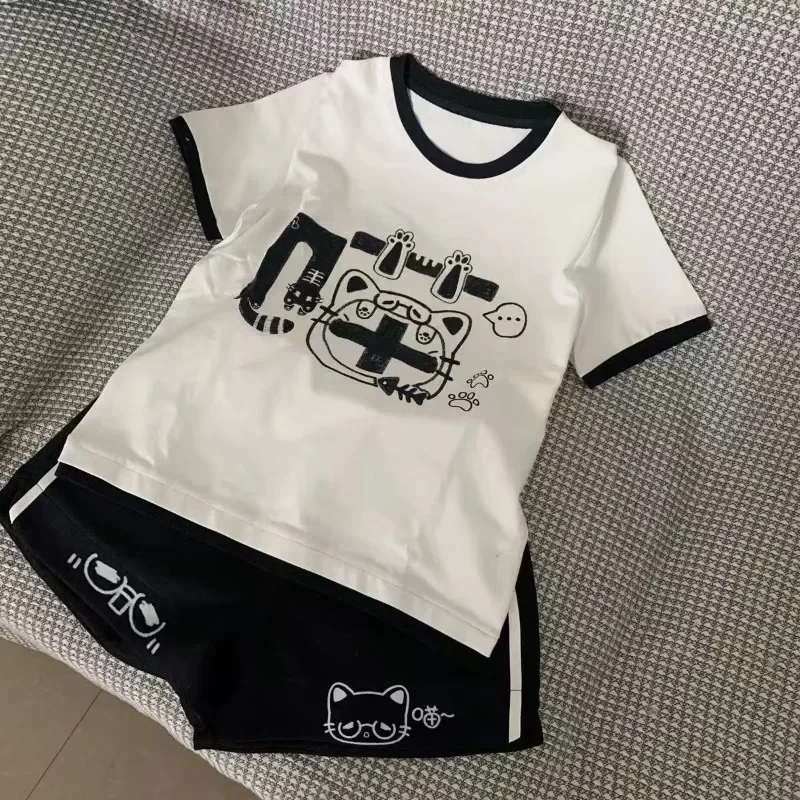 

Japanese Tshirts Women Clothing Cute Cartoon Camisetas 2025 Ropa Mujer Preppy Style Summer Tees Casual Fashion Cute T-shirt Tops