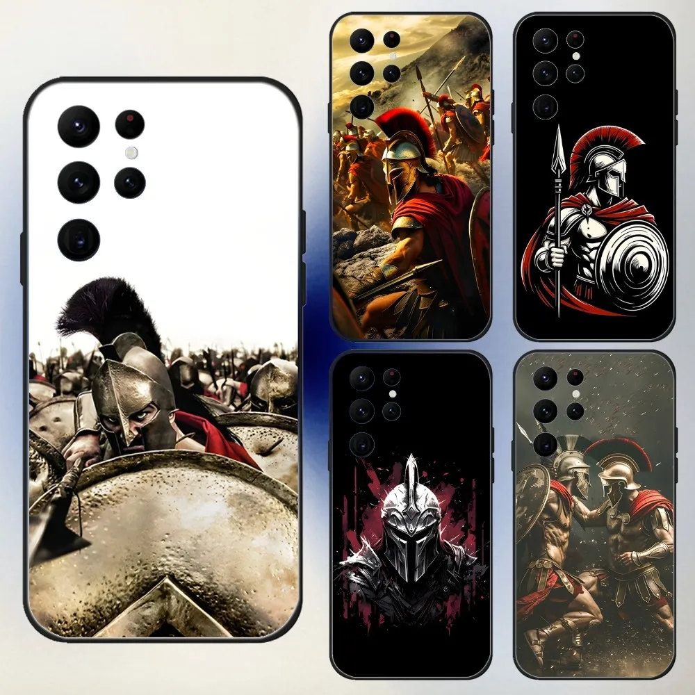 300 Warrior Spartan  Phone Case For Samsung S24,23,22,30,21,10,9,Ultra,Plus,Lite,FE,5G Black Soft Case