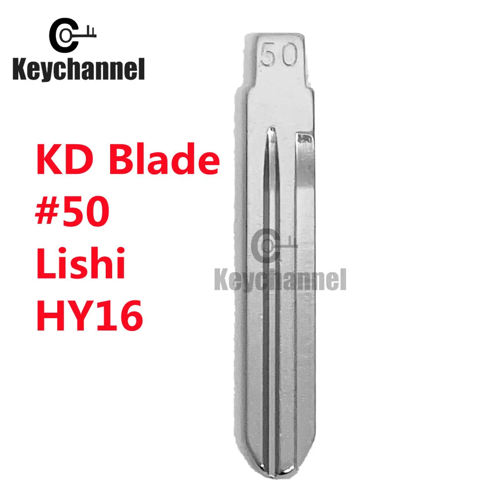 10pcs HY16 Car Key Blade NO.50 KD Flip Key Blank HYN14 Folding Blank for KEYDIY VVDI Xhorse for Hyundai ACCENT ELANTRA Kia Key