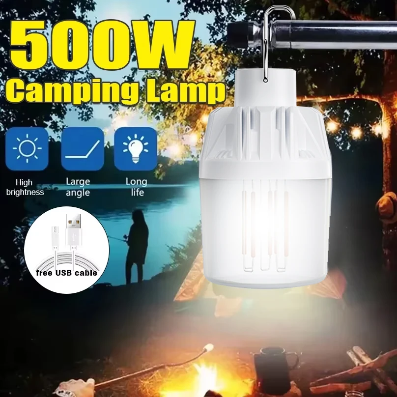 

KDULIT Portable USB Rechargeable LED Camping Lights Outdoor Emergency Bulb High Power Lamp Bulb Battery Lantern Tents Lighting