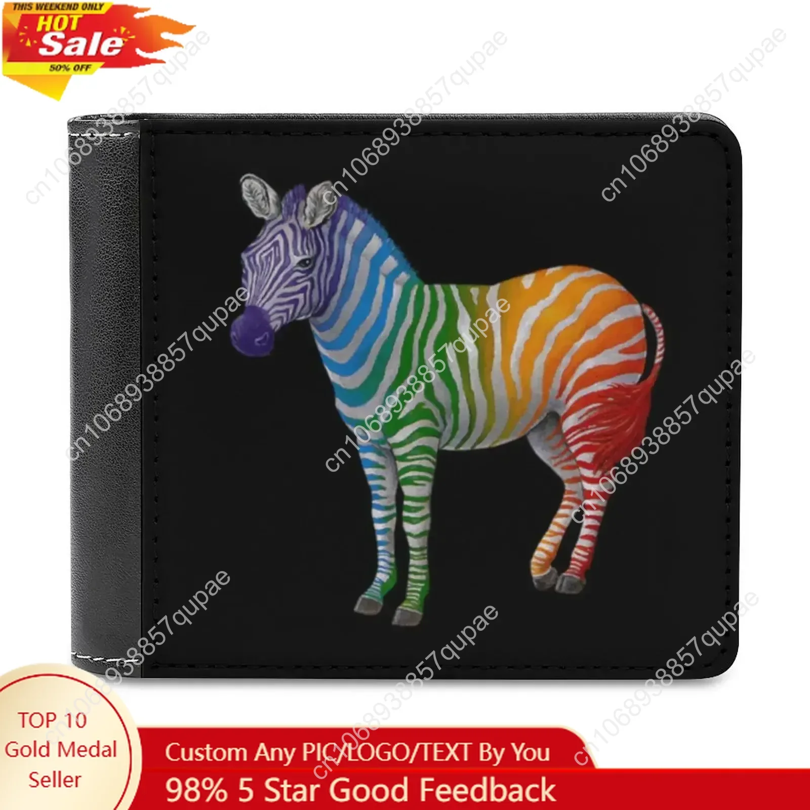 

Zebra Stripes Smith Paul Fashion Designer Pattern Leather Men's Wallets Hot Selling New Men's Wallet Trend Card Pack Purse Cone