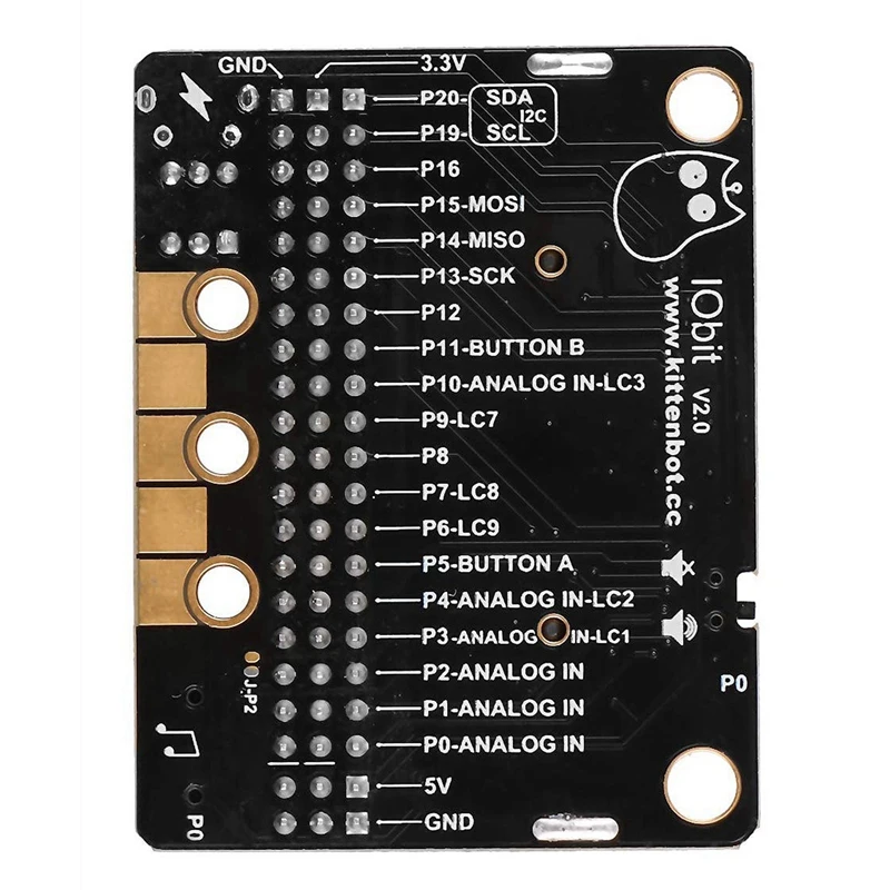 Imagem -04 - Placa de Expansão Micro-bit Iobit V2.0 Escudo Adaptador Breakout com Buzzer para Bbc Micro: Programação Gráfica Bit 10x