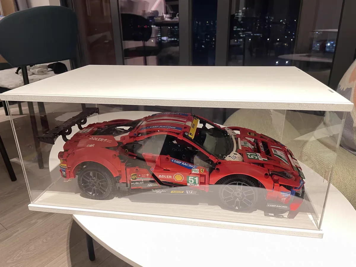 Acrylic Display Box For Anime Dolls Blocks, Action Figures, Street Characters, Clear Dust Storage Box With Door for Car Model