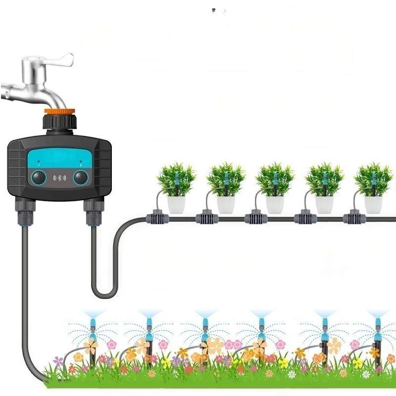 Controller di irrigazione Bluetooth wireless 2025 Timer a doppia uscita per prato e giardino