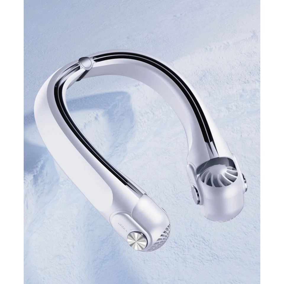 

Портативный шейный вентилятор с воздушным охлаждением, мощный на 360° ° Вращающийся безлопастной перезаряжаемый USB-вентилятор для ленивого подвешивания на шею