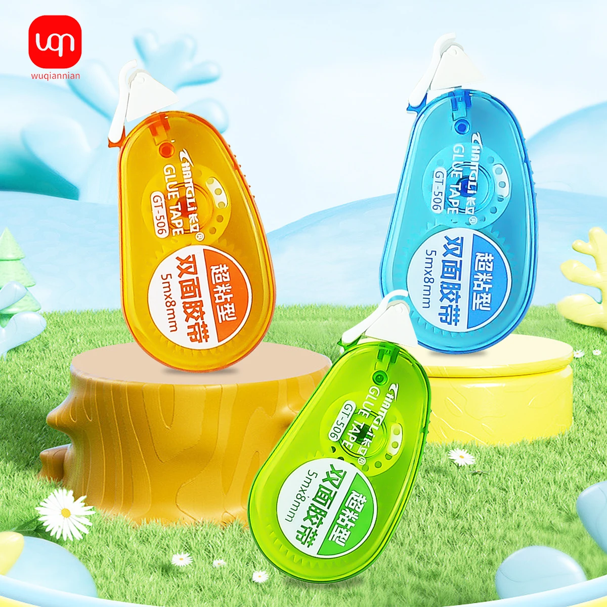 WQN-2pcs Mini Double-Sided Adhesive For Scrapbooking School Supplies Roller High Quality Portable Adhesive