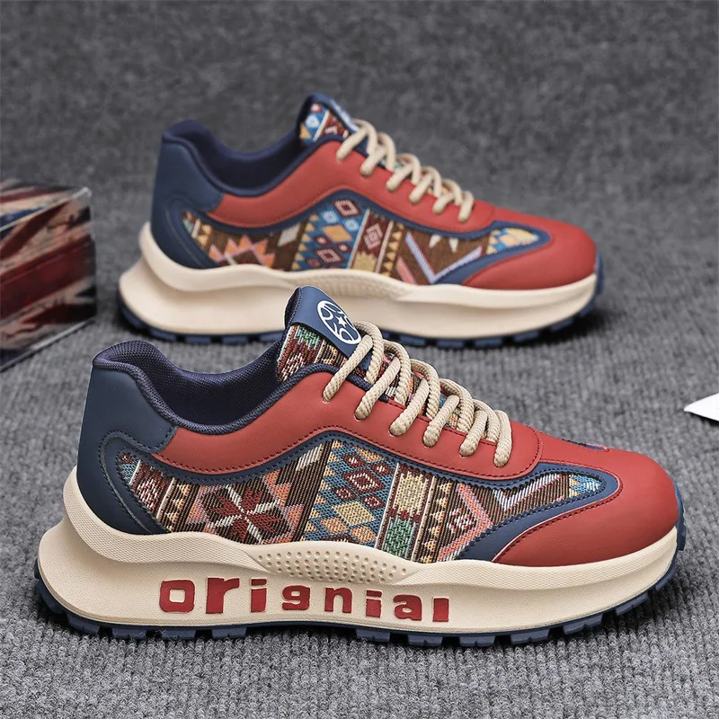 

Мужская обувь, новинка весны 2024, универсальная тканевая обувь с низким берцем и принтом, мужские модные повседневные удобные спортивные кроссовки Forrest