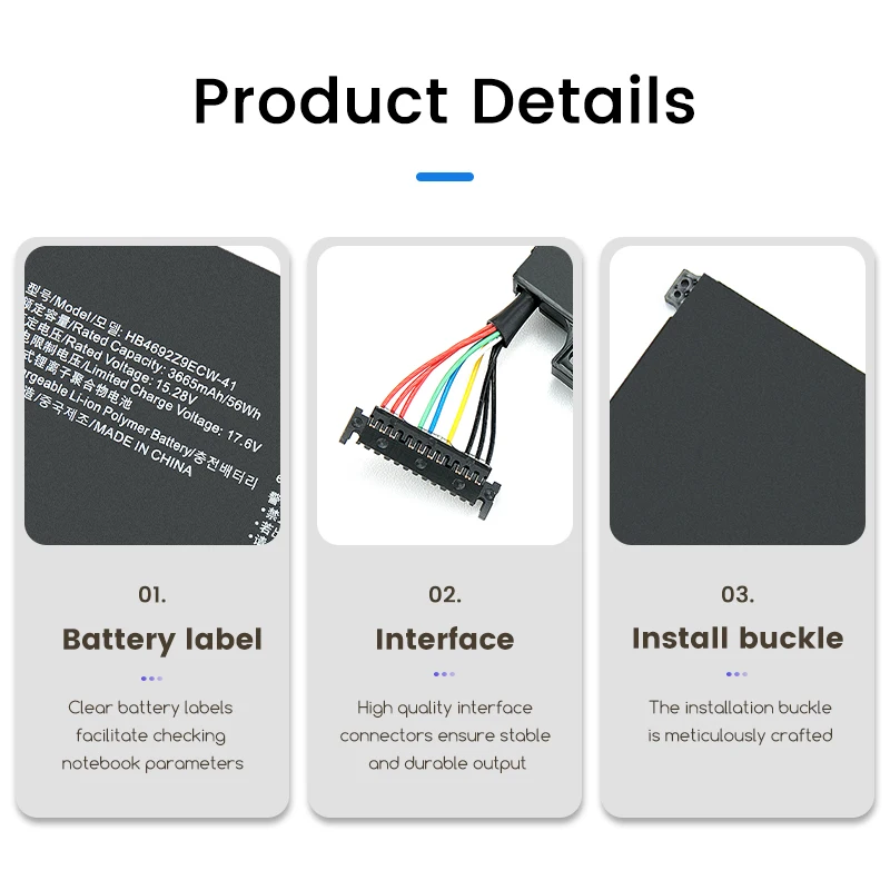 New HB4692Z9ECW-41 Laptop Battery For Huawei MateBook D 14-53010TVS NBL-WAQ9R/WAP9R/WAQ9HNR NDR-WFH9HN BoB-WAH9P