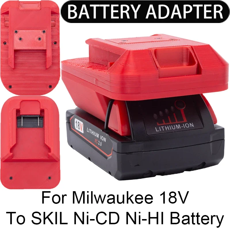 

Adapter/Converter for SKIL Ni-Cd Ni-Hi tools to Milwaukee 18V Li-Ion Battery Adapter Power Tool Accessories