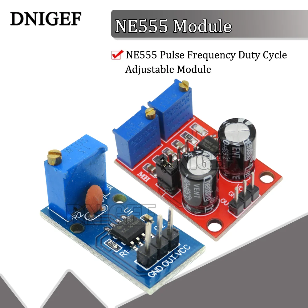 NE555 Pulse Frequency Duty Cycle Adjustable Module Square Wave 5V-12V Signal Generator