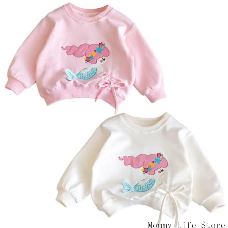 أنيقة الفتيات الأنيقة المطبوعة البحر الطويلة الأكمام الطويلة قمة مريحة كل يوم مريح #1