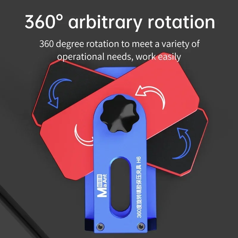MaAnt H6 Universal 360° Rotate Glue Filling Pressure Retaining Platform Fixture Mobile Phone Screen LCD Clamp Fixing Repair Tool