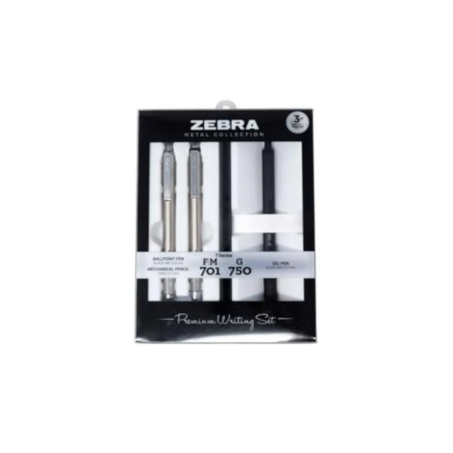 

Premium Writing Gift Set 3-Pack, Black Ink, Medium/Fine Point, Includes G-750 Gel Pen, F-701 Ballpoint Pen, and M-701 Mechanica