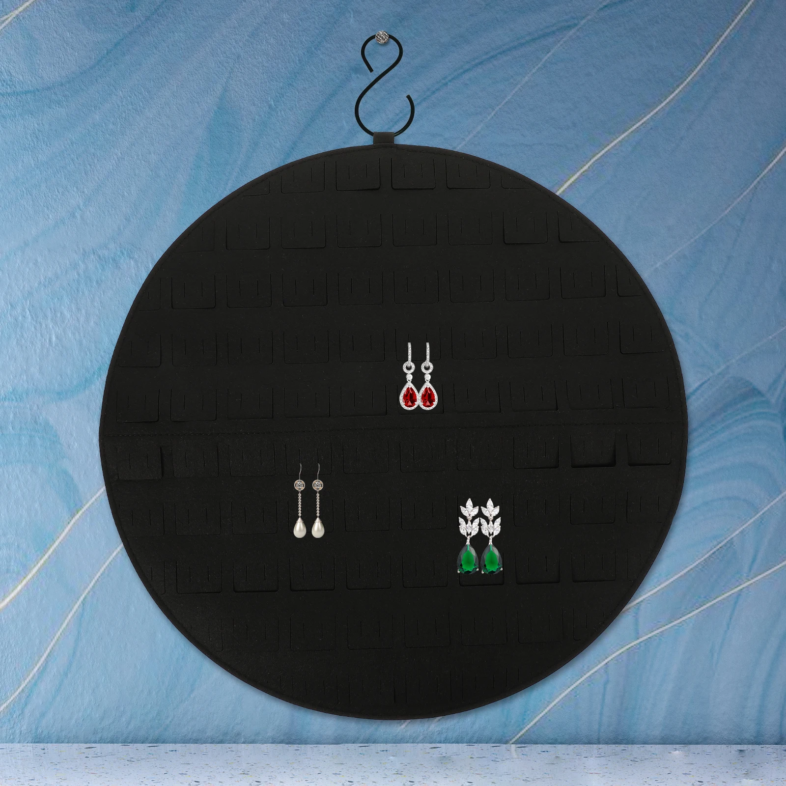 

Hanging Jewelry Organizer Wall Mounted Necklace Earring Pin Storage Bag Safe for Long-Lasting Use Gift