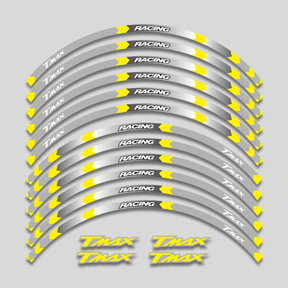 TMAX530 15'' Rim Tire Decorative Decals Sticker Wheel Reflective StripeSet For YAMAHA TMAX 500 530 TMAX-500