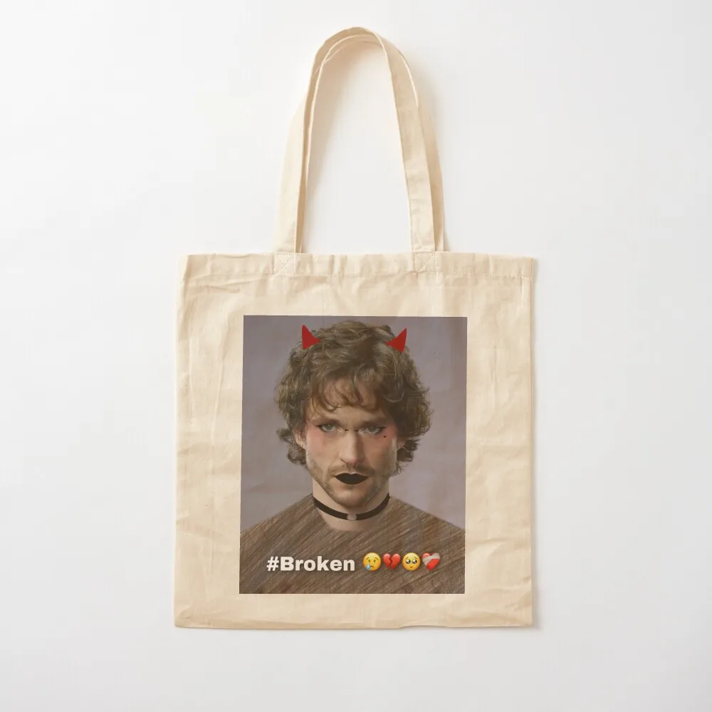 

#Broken Emo Will Graham Meme Hannibal Tote Bag tote bags cloth bags Portable shopping bag reusable grocery bags Canvas Tote Bag